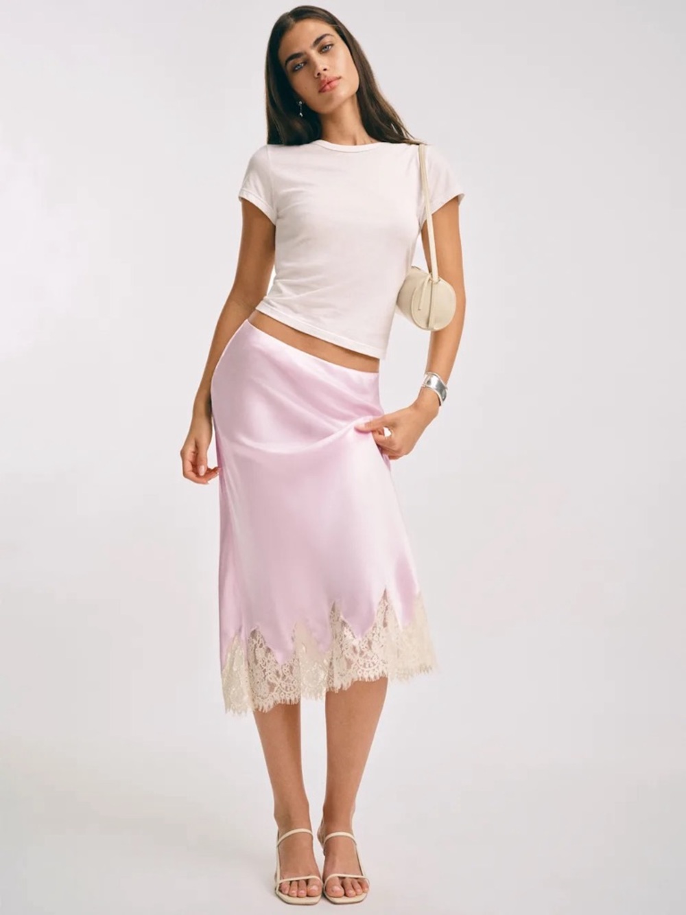 Reformation Carolina Silk Skirt